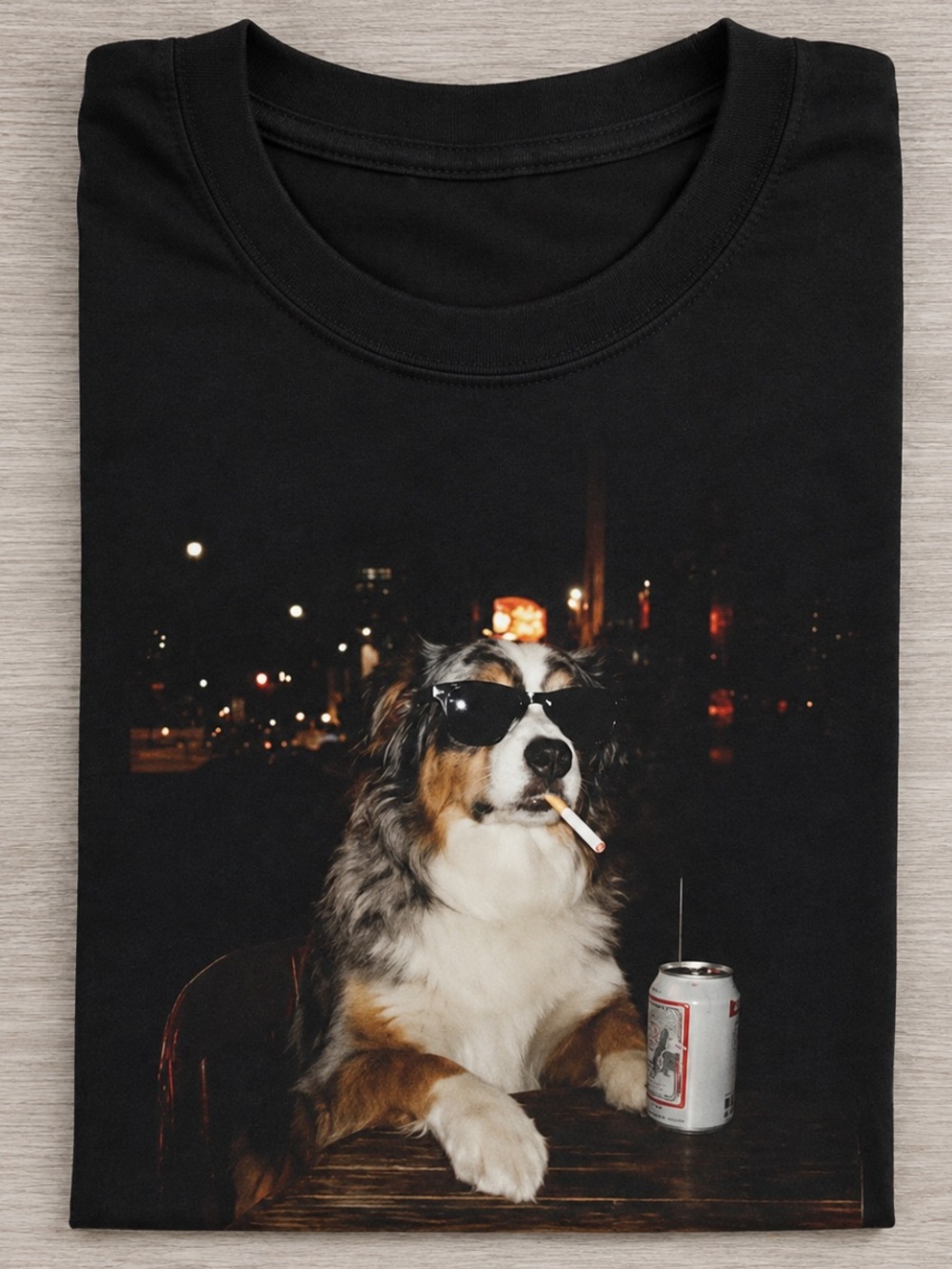 Funny Cool Dog Graphic Tee- Gildan Black Men’s